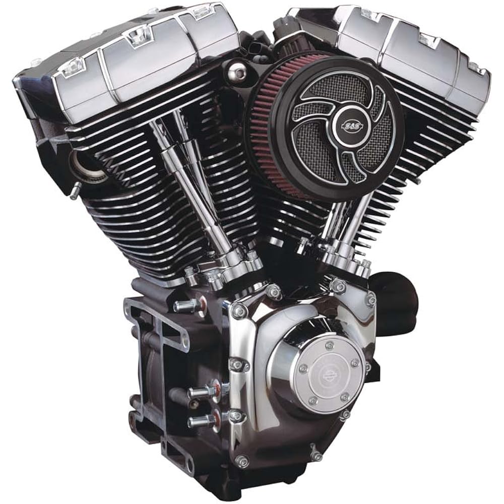 S&S Stealth Air Cleaner Cover Single Tri-Spoke Black/Silver 170-0210