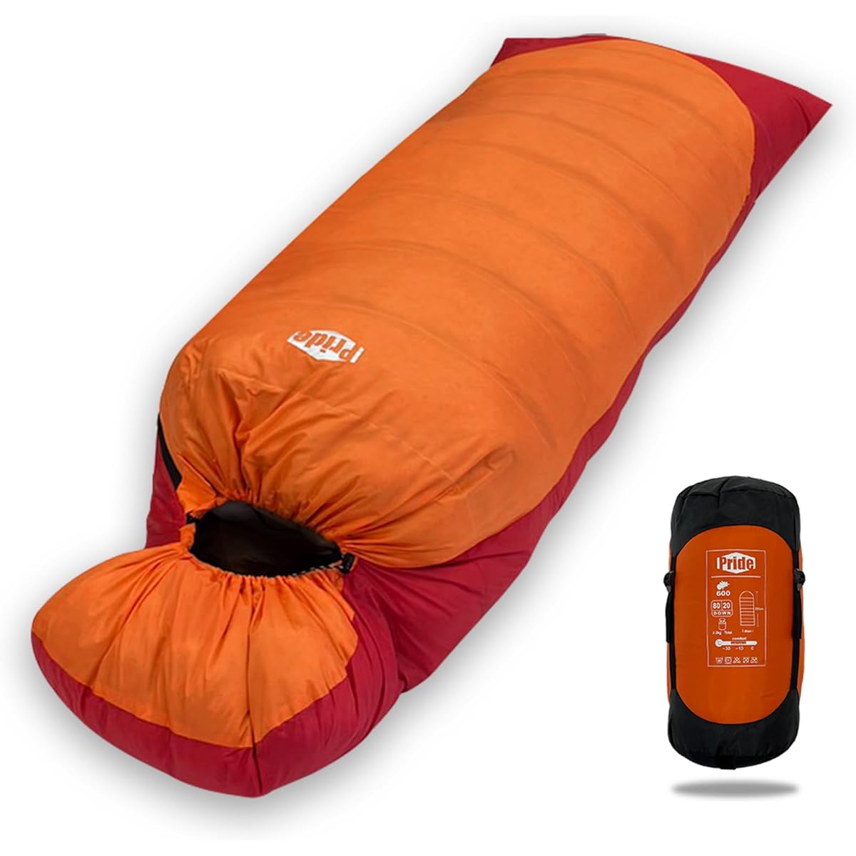 Pride Sleeping Bag, Sleeping Bag, Winter Envelope Type, Down, Feather, Compact, Comfortable Usage Temperature -5 degrees