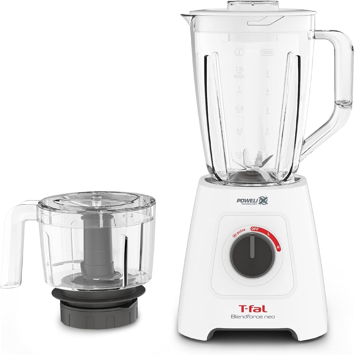 Tefal Mixer 1,250mL Large Capacity 350W High Power with Chopper "Blend Force Neo Pow Elix Multi" Smoothie BL42X1JP