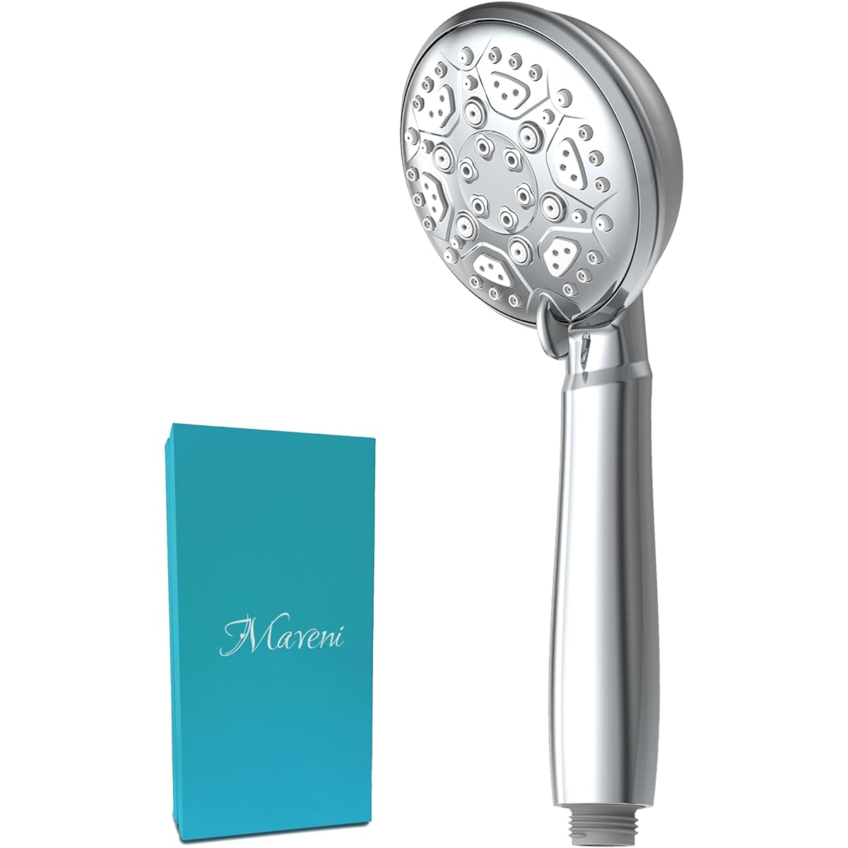MAVENI FINE BUBBLE mini Shower Head Micro Nano Bubble Mist 0.001mm High Water Pressure Nano Bubble Ultra Fine Bubble Fine Bubble One 6 Stage Mode Adapter Included Negative Charge Nano Bubble Beautiful Skin Moisturizing Water Saving Light Blue