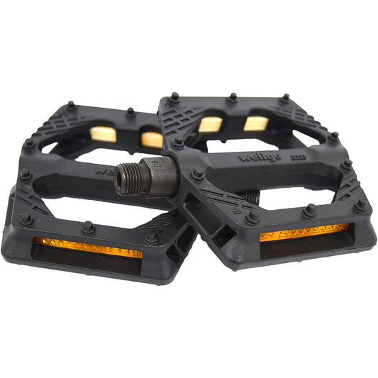WELLGO Resin Pedals (Pair) Bicycle Made of Glass Fiber 340g Double Sided Cross Bike Mountain Bike Touring Cycling B-223N