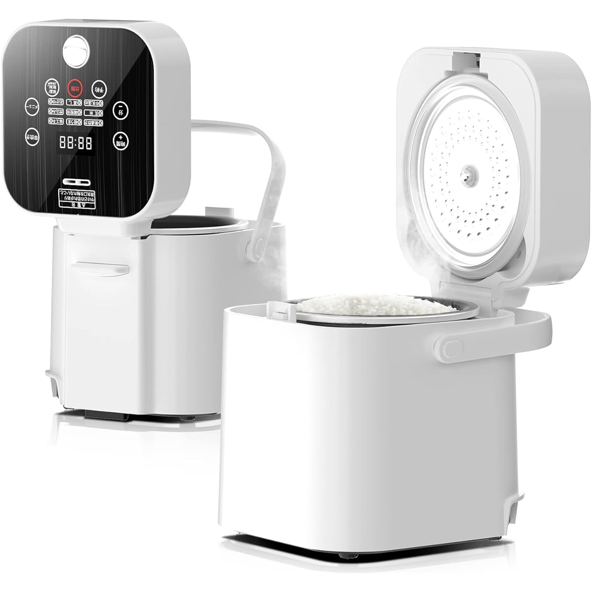 Rice cooker for living alone, 2 cups, for living alone, small electric rice cooker, 1 cup, porridge, mixed grain rice, brown rice, rice cooker, microcomputer type, heat retention, cooking machine, milk warming, super delicious cooking, multi-functional,