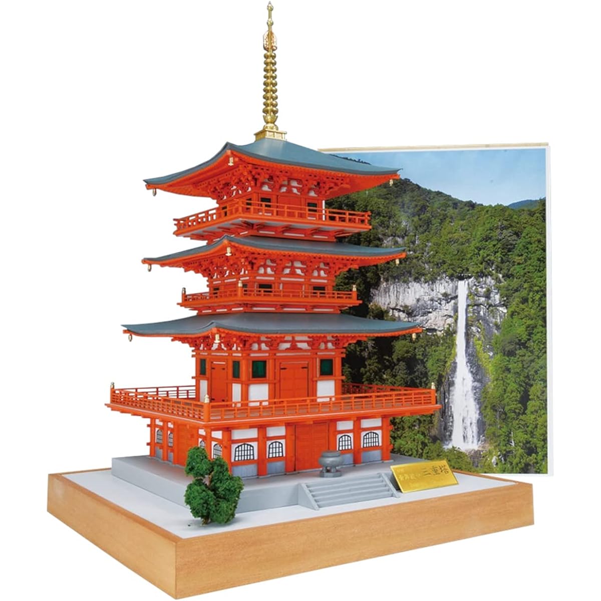Woody Joe 1/75 Seigantoji Temple Three-storied Pagoda Wooden Model Assembly Kit