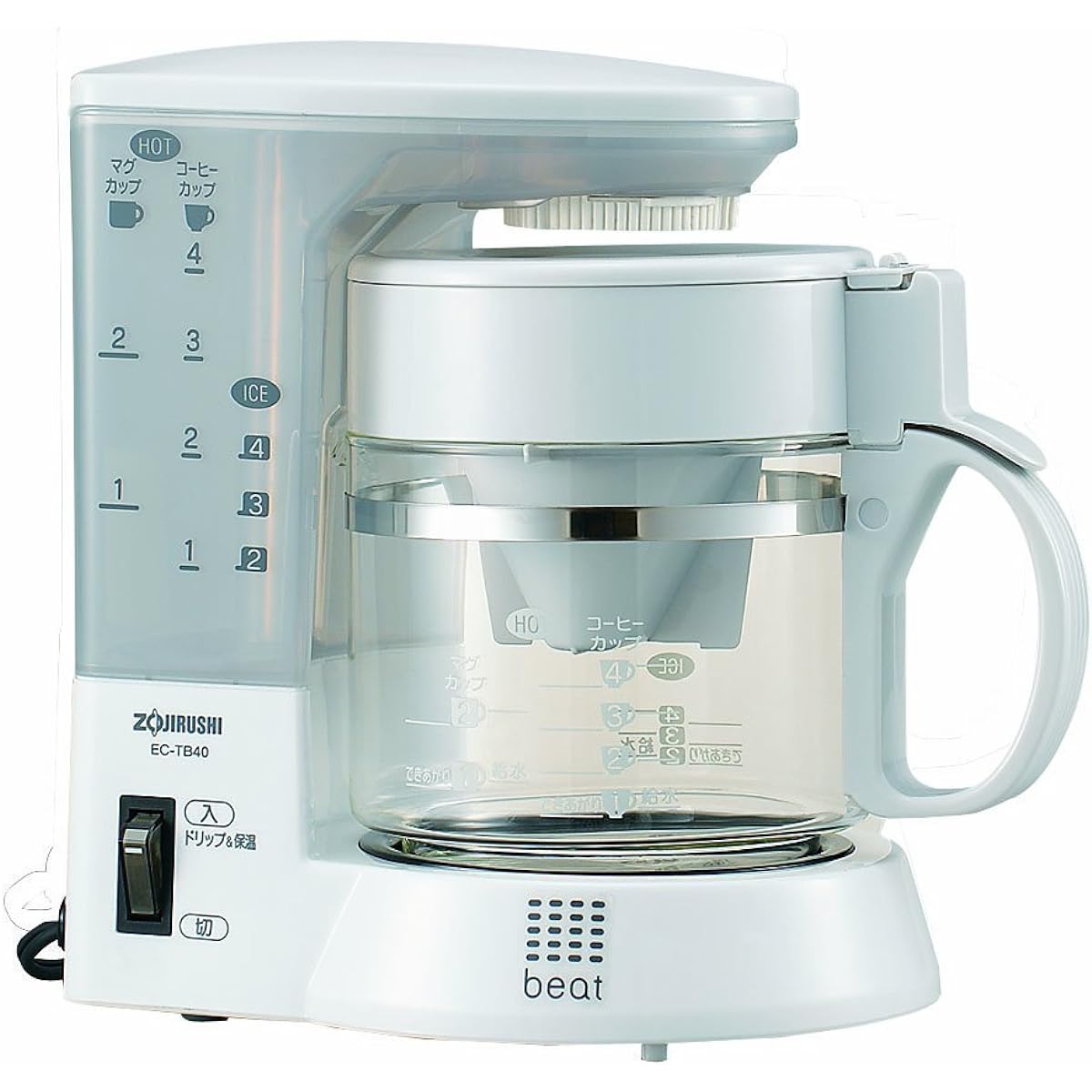 ZOJIRUSHI Coffee Maker [Approx. 1-4 cups] EC-TB40-WG White Gray