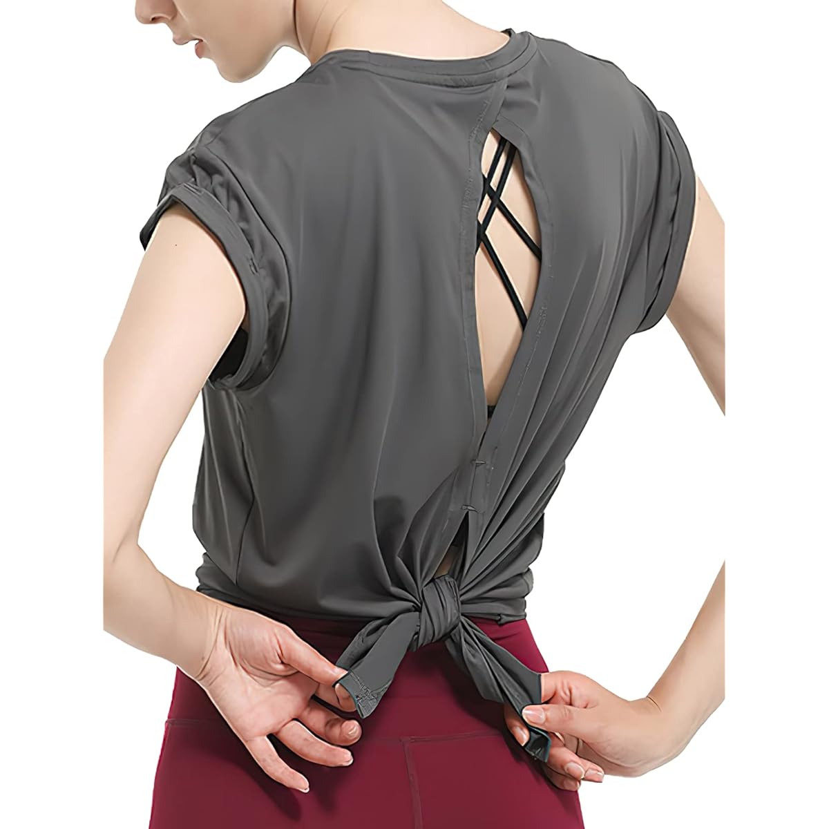 [VeroMan] Women's Sportswear, Short Sleeve, Stylish T-Shirt, Long Yoga, Fitness ppi-sstops1