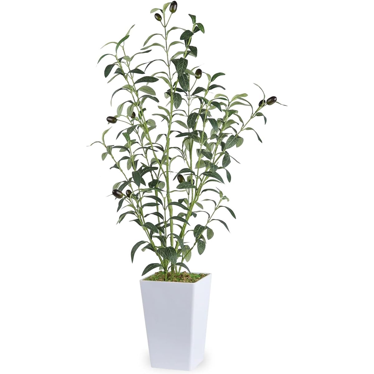 Olive Tree Fake Green Artificial Ornamental Plant Artificial Flower Ornamental Tree Photocatalyst Air Purifier Deodorizing Antibacterial Indoor 75CM