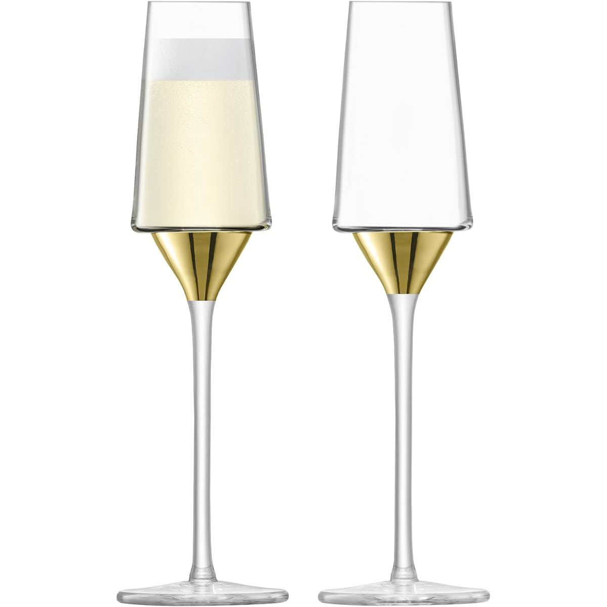 LSA Champagne Glass Gold 210ml SPACE G1487-08-358 Set of 2