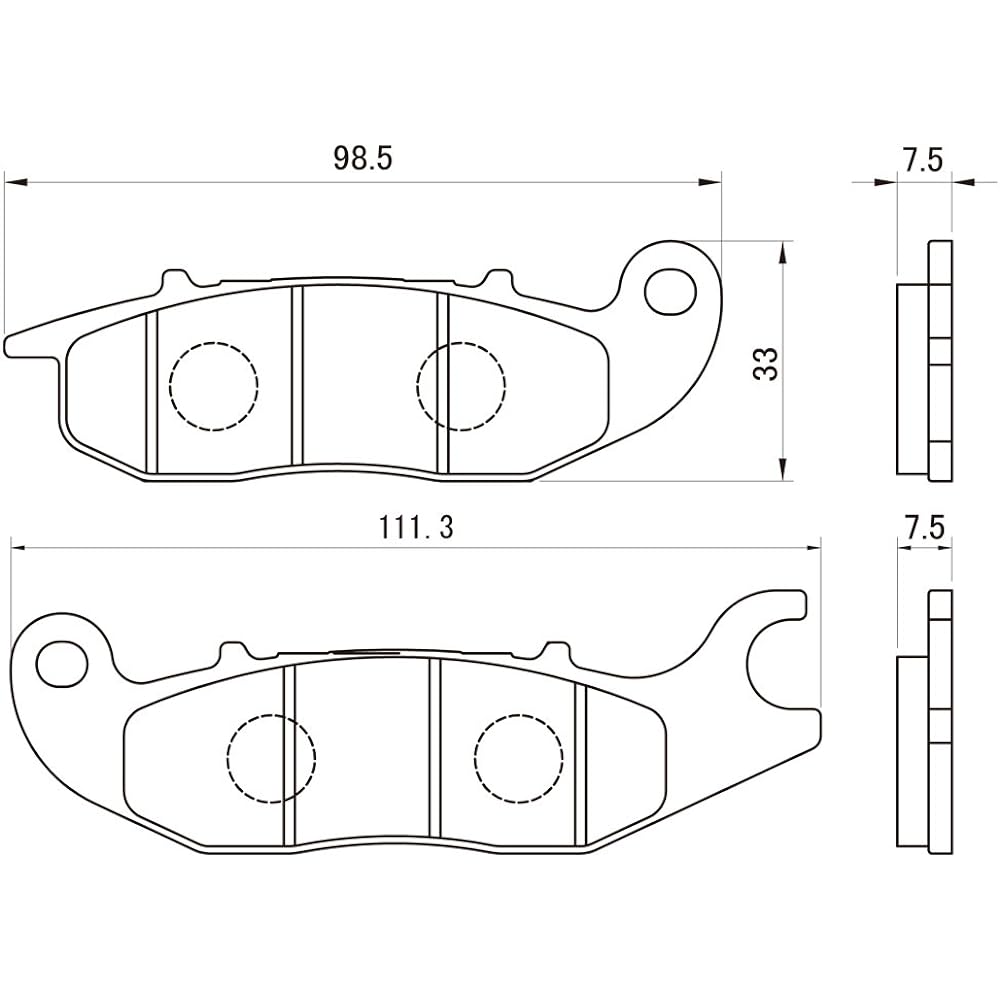 Daytona Motorcycle Brake Pad Red Pad (Semi Metal Pad) Monkey 125/ABS (19-22) CBR125R (13) Hunter Cub [CT125] (20-21) Grom (13-21) Ape 50 Type D (09) etc.