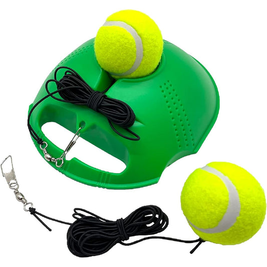 TaktZeit Tennis Trainer Rebound Baseboard Self Tennis Training Tool Ball Back Training Gear with 2 String Balls