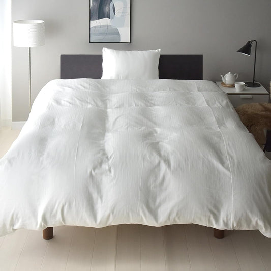 Japanese bleached double gauze semi-double duvet cover set, 3-piece set, made in Japan, gauze, 100% cotton, recommended by the Atopy Association, Oeko-Tex, Scandinavian, stylish, fluffy, duvet cover, fitted sheet, pillowcase set, for bed (for semi-double