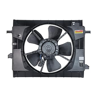 TYC 621450 Chevrolet HHR replacement radiator/condenser cooling fan alignment