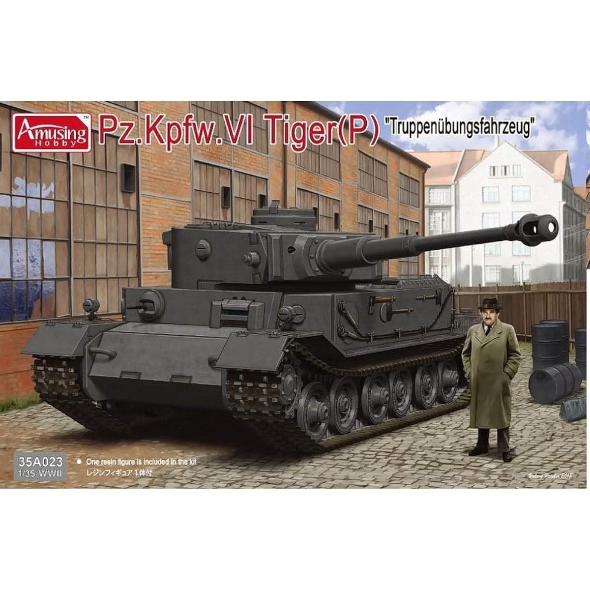 Amusing Hobby 1/35 German Army Heavy Tank Tiger (P) Plastic Model AMH35A023