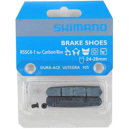 SHIMANO Repair Parts R55C4-1 Cartridge Type Brake Shoe & Fixing Screw (Left and Right Pair) for Carbon Rim BR-9010-R BR-6810-F Y8L398030