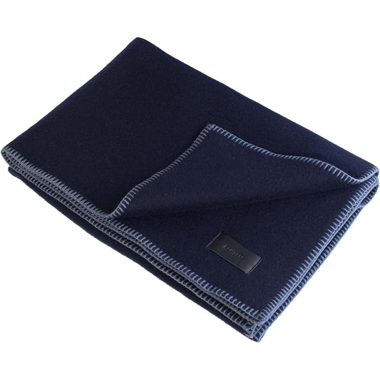 [Tabarat] Mr. Blanket Throw Wool Made in Japan Men's Desk Work Large Size 100 x 140cm (Navy)