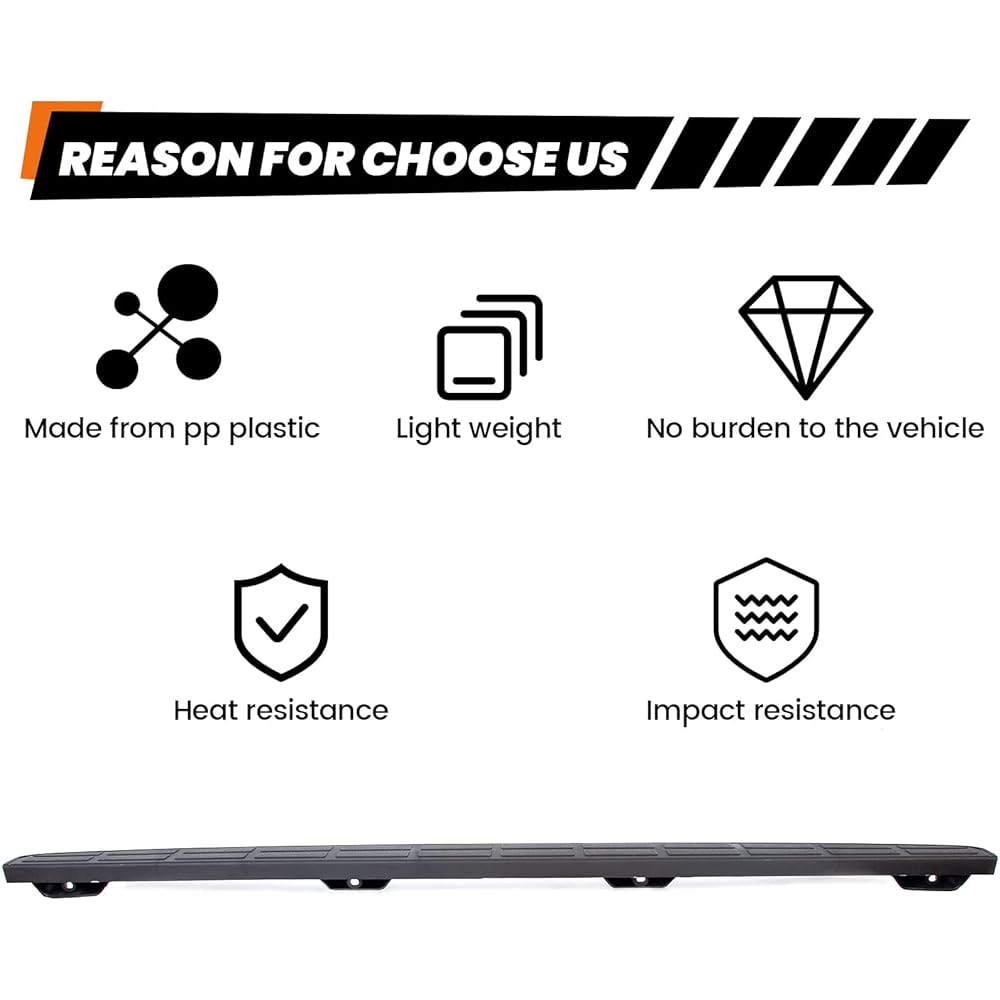 ECOTRIC Tail Gate Spoiler Cap Cover #15932249 #1909101 1999-2007 Chevrolet Silverad GMC Sierra replacement Molding Top Protector Texture Black