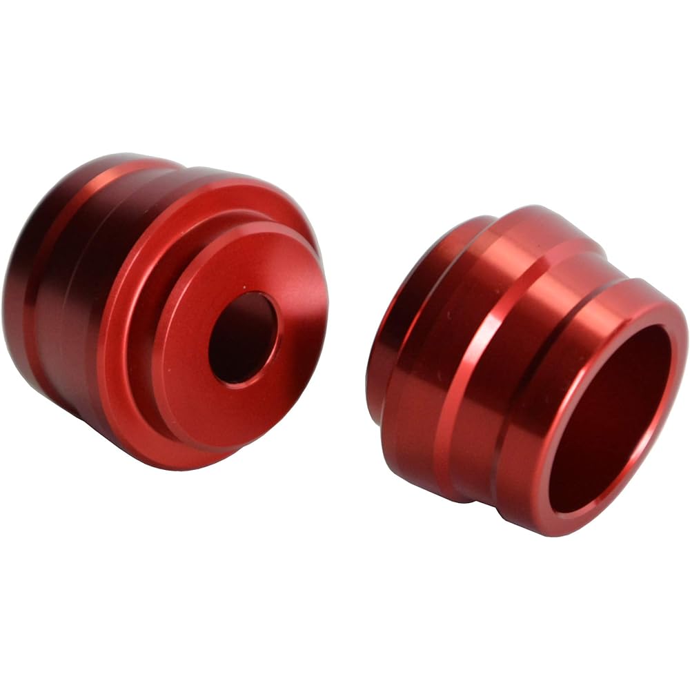 SHIFT UP Aluminum Axle Slider [M12 Short] For Front [Machined Aluminum/Red] 210085-02