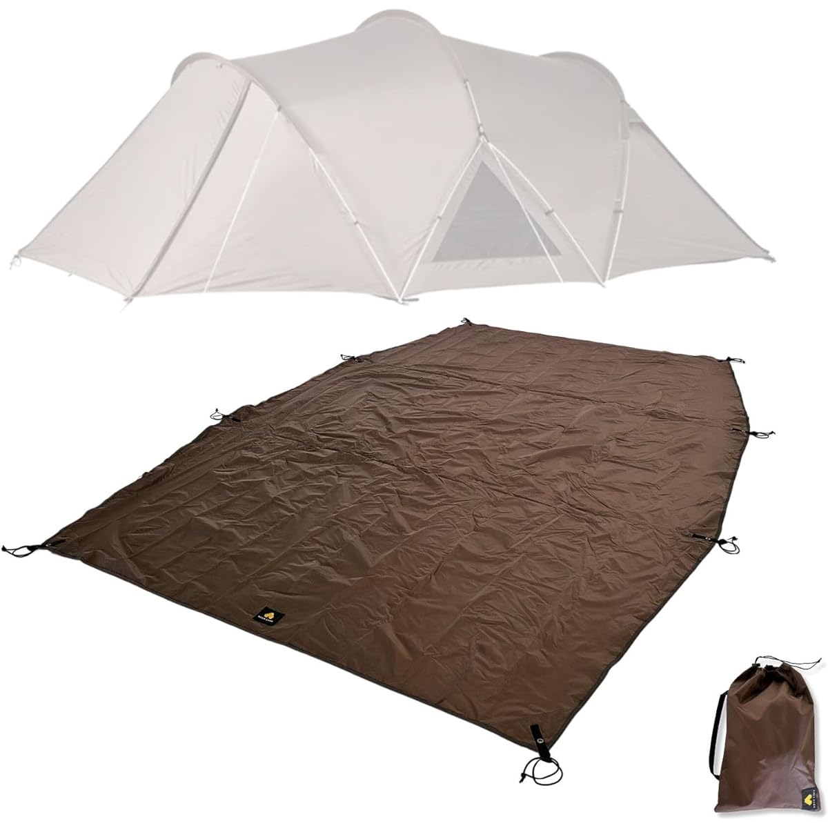 MECH CAMP [Amenity Dome M Only] Full-cover ground sheet Tent sheet Waterproof sheet Footprint With eyelets Storage bag included Outdoor camping *The tent itself is not included (Full-face)