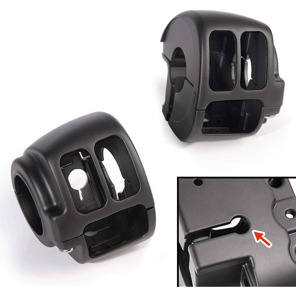 KiWAV Black Aluminum Switch Housing Cover Compatible with Harley-Davidson 2012-later Dyna and Softail Models