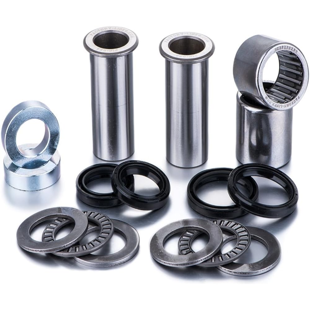 [Factory Link] Swing Arm Bearing Kit Compatibility: Kawasaki (1999-2007): KX 125, KX 250