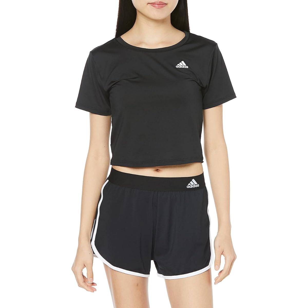 Adidas AP6852 Women's T-shirt, Style Up, Sweat Absorbent, Quick Drying, Mini Length