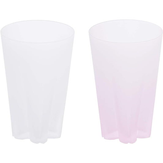 Hyaku Percent (100%) Tumbler Red and White 240cc SAKURASAKU YUKISAKURA [Sakurasaku Yukizakura] SG-02TP Set of 2