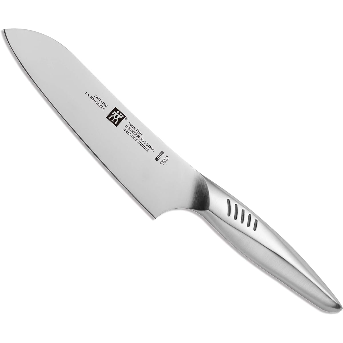 Zwilling "Twin Fin 2 Multipurpose Knife 140mm Made in Japan" Santoku Small Santoku Knife All Stainless Steel Dishwasher Safe Made in Seki City, Gifu Prefecture [Authorized Japanese Product] Twin Fin 30917-141