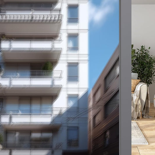 PROTEALL Window Film, Blind Sheet, Window Insulation Film, Magic Mirror Film, Window Glass Film, UV Protection, Shatterproof Film, Window Film, Invisible from the Outside, Glass Blindfold Film, Magic Mirror (Silver, Width 90 x Length 1000 cm)