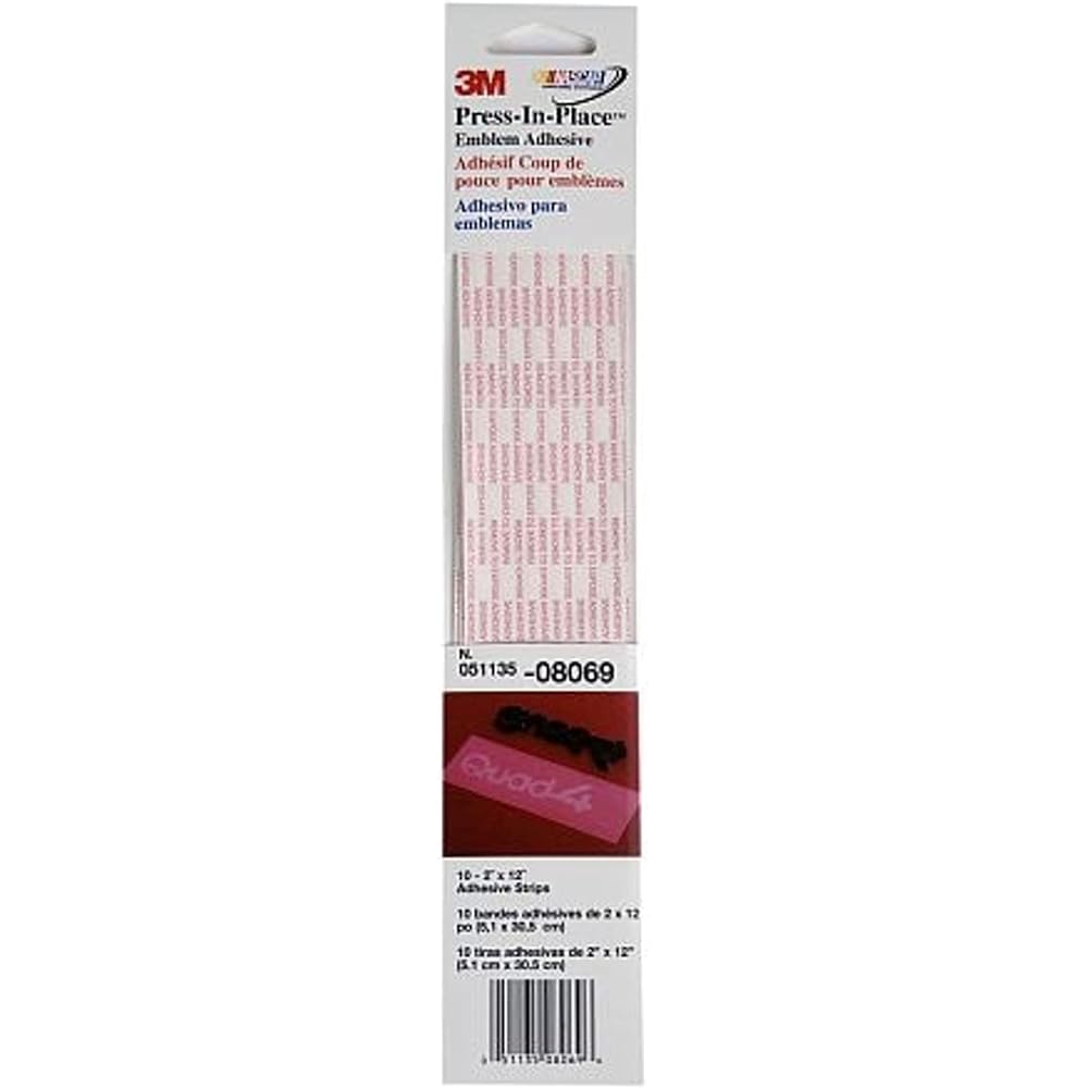 3m 08069 Press Imprey Emblem Adhesive 2 inch x 12 inches