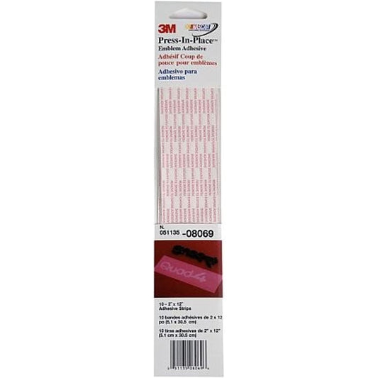 3m 08069 Press Imprey Emblem Adhesive 2 inch x 12 inches