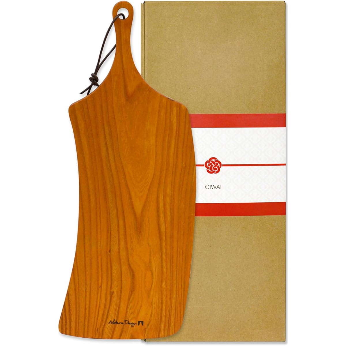 Wedding gift Wooden gift that continues happiness Cutting board Keyaki Queen Noshi and wrapped