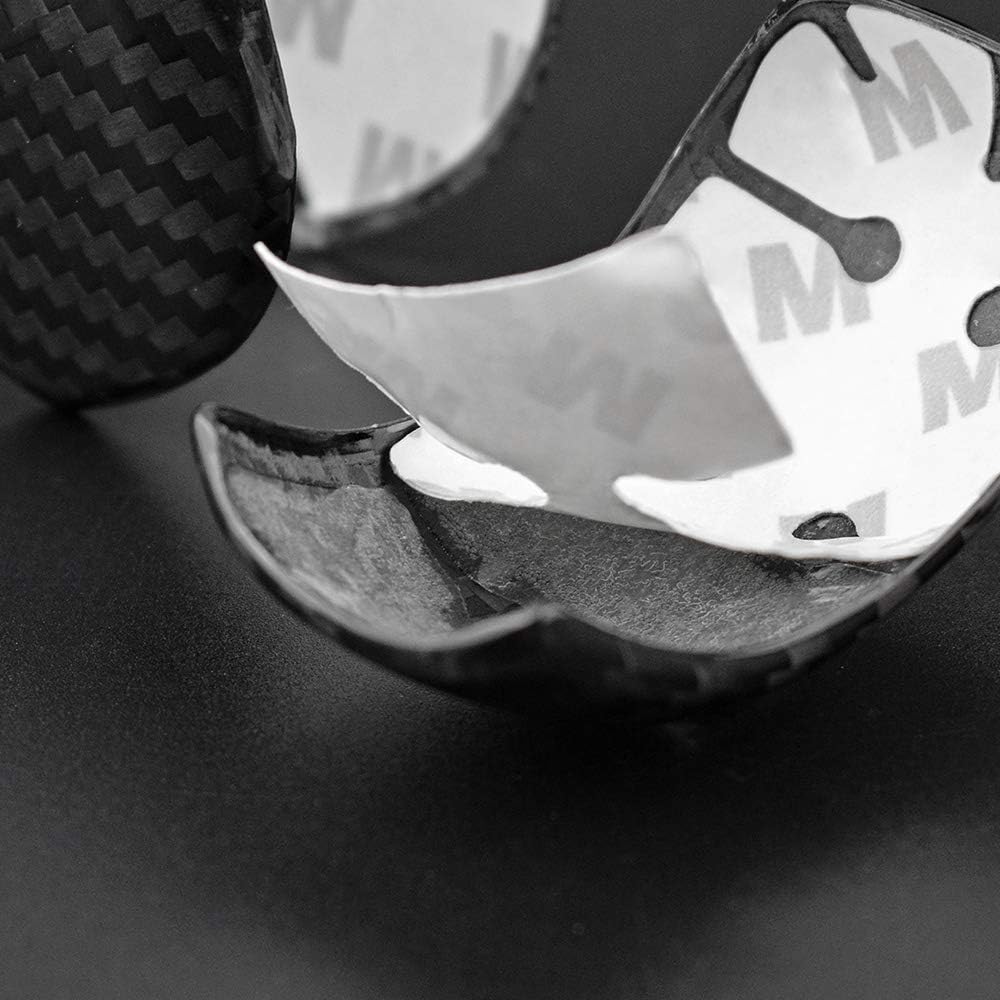 AIRSPEED Subaru Forester Shift Knob Cover, Shift Grip Cover, Carbon Fiber Interior Parts, Seal, Double-Sided Tape Protective Cover, Real Carbon, Suitable for 2013 2014 2015 2016 2017 2018 Set of 2