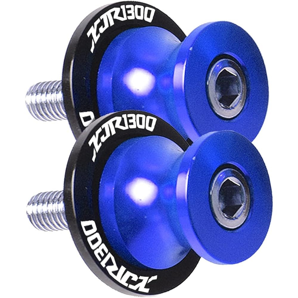 Motorcycle Swing Arm Bobbin Spool Motorcycle Swing Arm Spool Slider Stand Screw For YA-MA-HA XJR 1300 XJR1300 1998-2008 2002 2003 2004 2005 2006 2007 (Color : Blue)