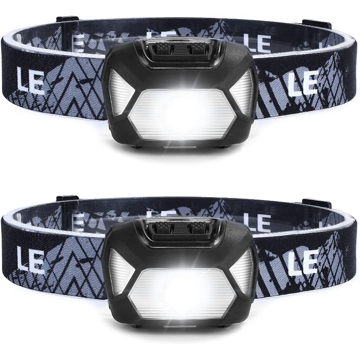 LED Headlamp Flashlight Super Bright Headlamp Red Light and 6 Modes IPX4 Waterproof Headlamp for Hiking & Camping Gear Lightweight Headlamp with Adjustable Headband Batteries Not Included