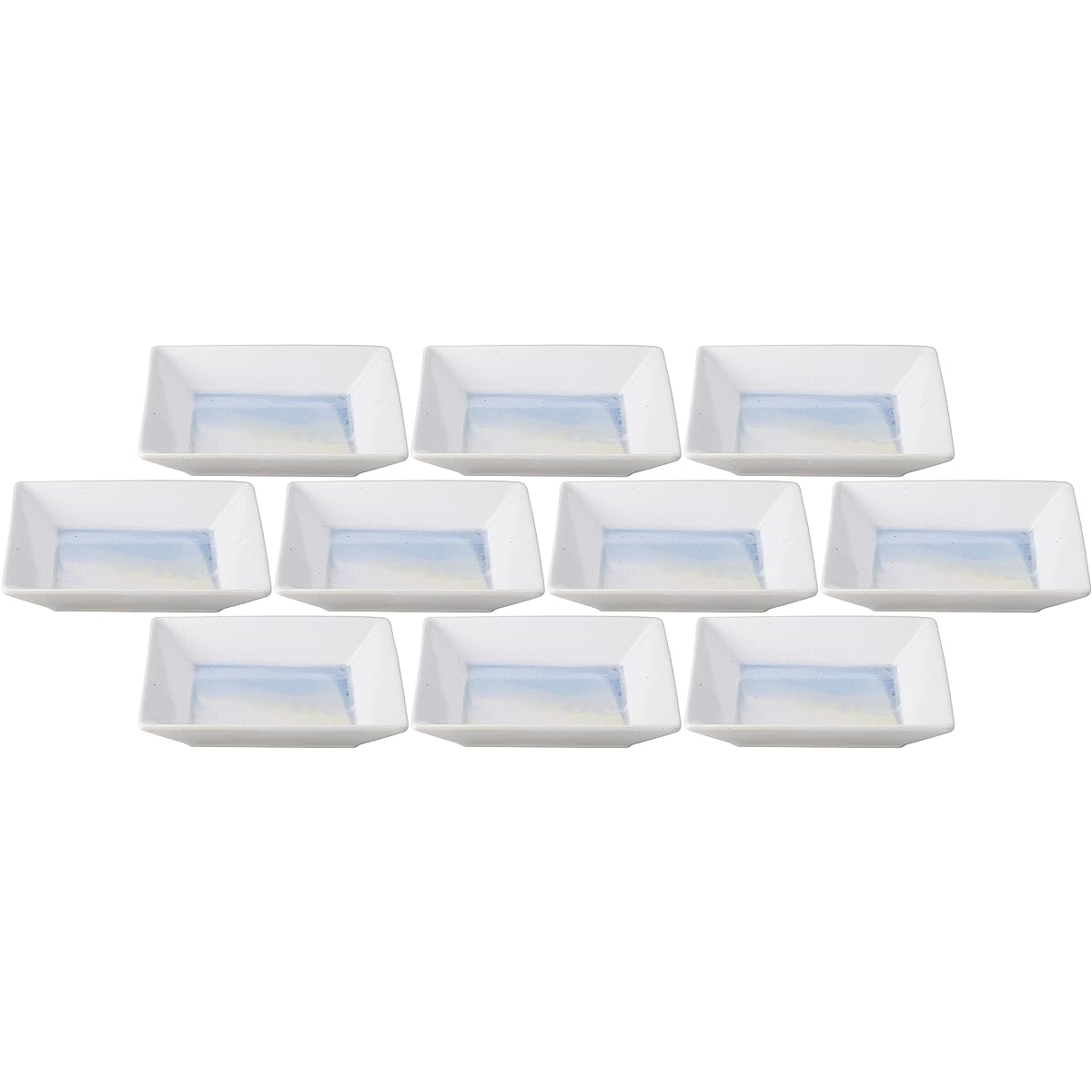 Set of 10 Sui 14cm square bowl [14 x 2.8cm] [Square plate]