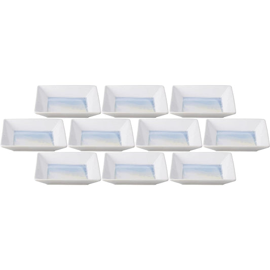 Set of 10 Sui 14cm square bowl [14 x 2.8cm] [Square plate]