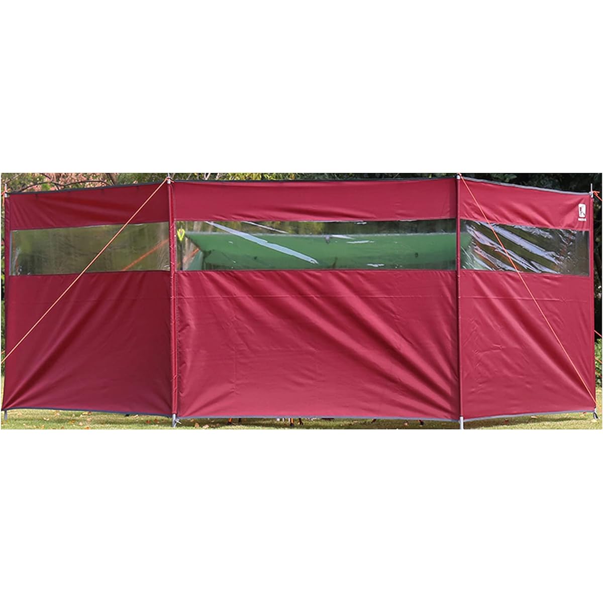[HIKEMAN] Camping Windscreen, Horizontal Curtain, Windbreak, Windproof, Blindfold, Private Space, Lightweight, Large, Freestanding, Waterproof, 3 Sides, Split Pole, Compact, Storage Case Included, Outdoor