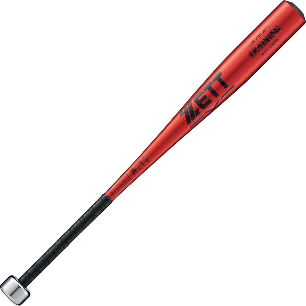 ZETT Baseball Training Bat, Actual Hittable, Made of Extra Super Duralumin, 84cm, 1750g Average, Red (6400), Made in Japan BTT10084