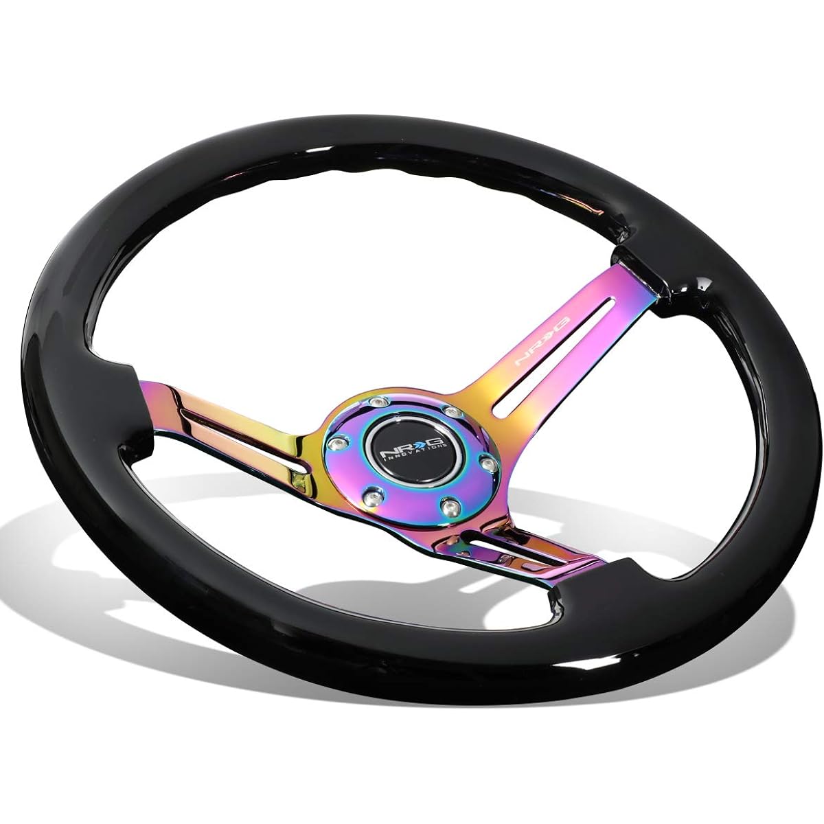 NRG RST-018BK-MC reinforced steering wheel-with black color wood Neoclome spokes