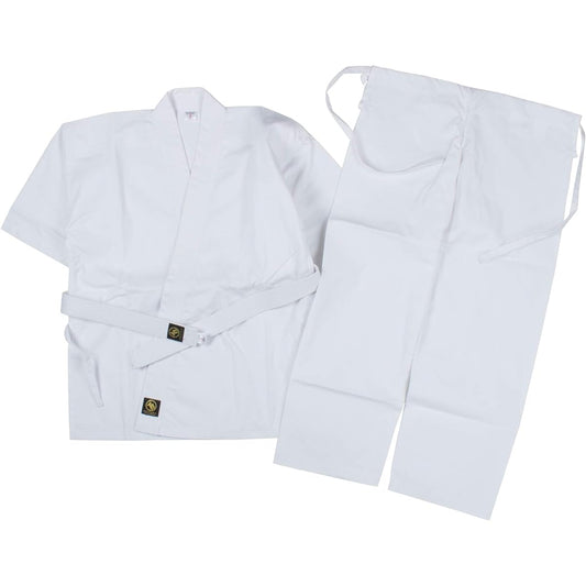 MARTIAL WORLD Pure white full contact karate gi [with white obi] KU8