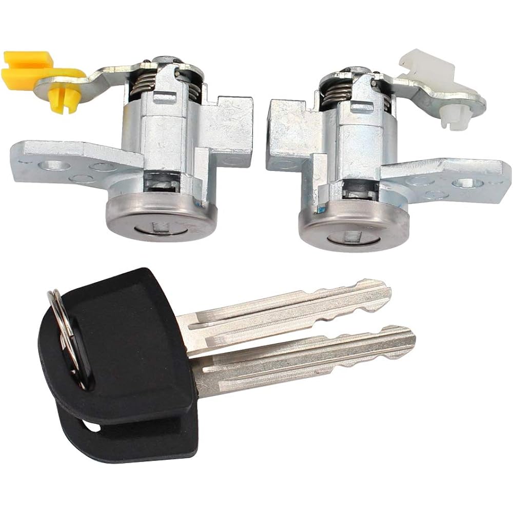NEWYALL Front left driver & right passenger seat side door lock cylinder key