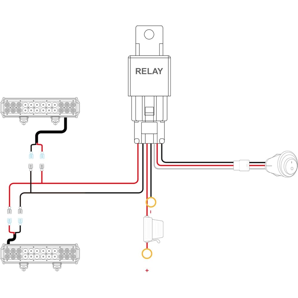 NILIGHT ZH008 2 pieces 6.5 inch 36W Frad bar LED work driving light off -road wiring harness