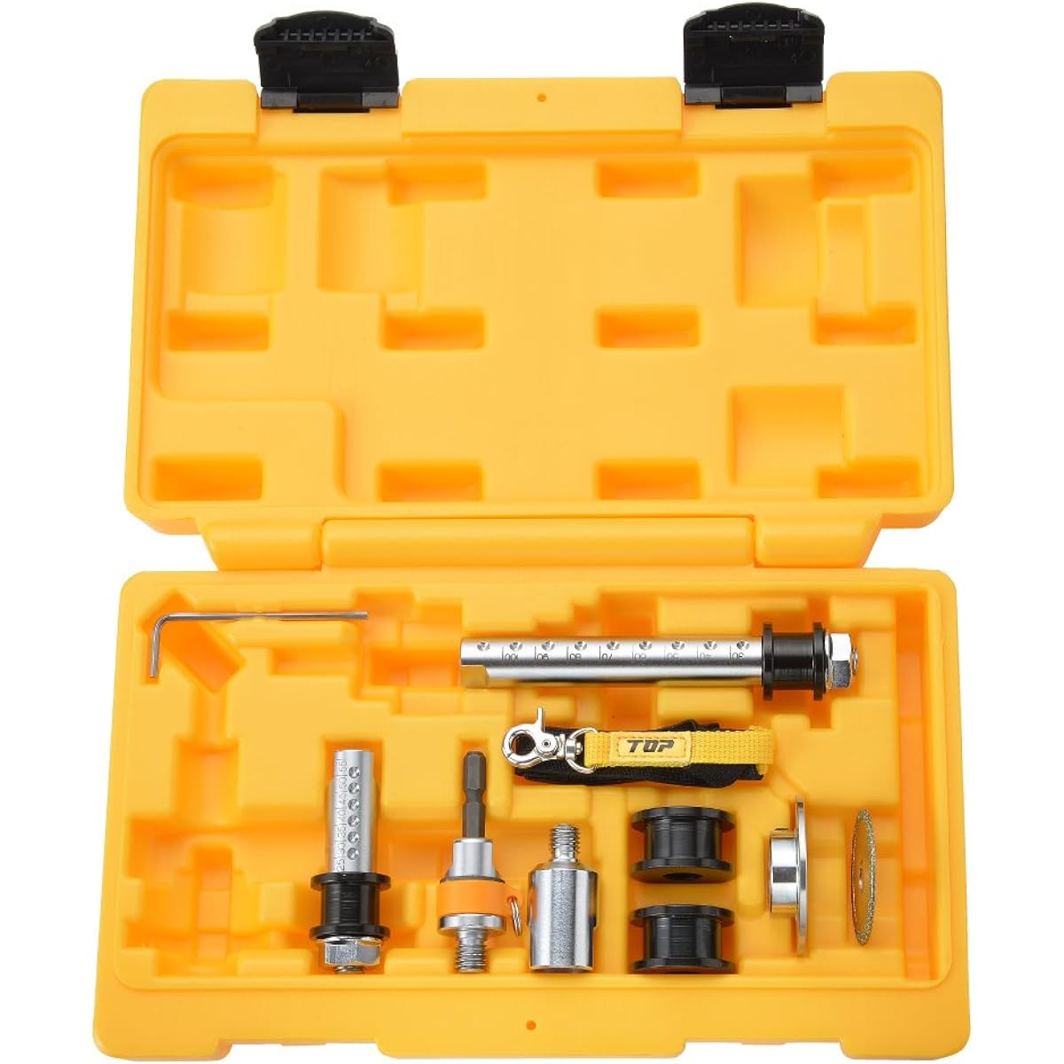 Top (TOP) PVC pipe inner diameter cutter, 14-piece set in case, can be used for both impact driver and disc grinder, blade diameter 41mm, TNC-4014S Tsubame-Sanjo, Made in Japan