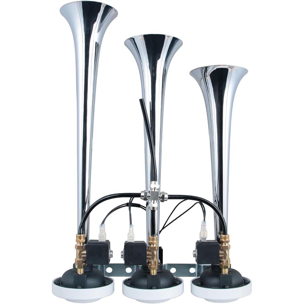 JET INOUE Triple Electro Horn 24V505890 Silver