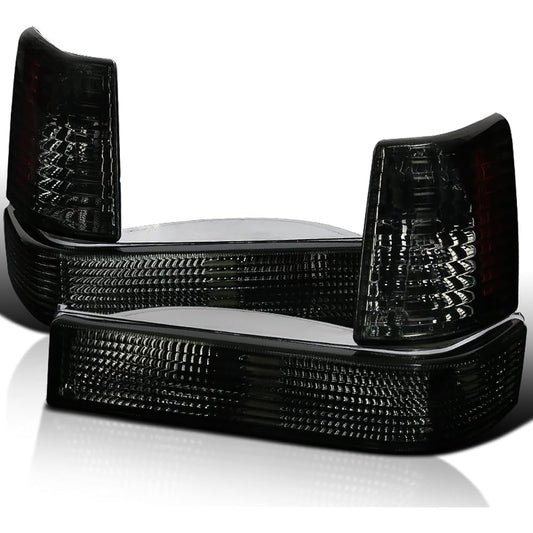 Spec-D Tuning Smoke Bumper Park & Signal Corner Light Amber Reflector 1993-1996 Jeep Grand Cherokee Left and Right Pair