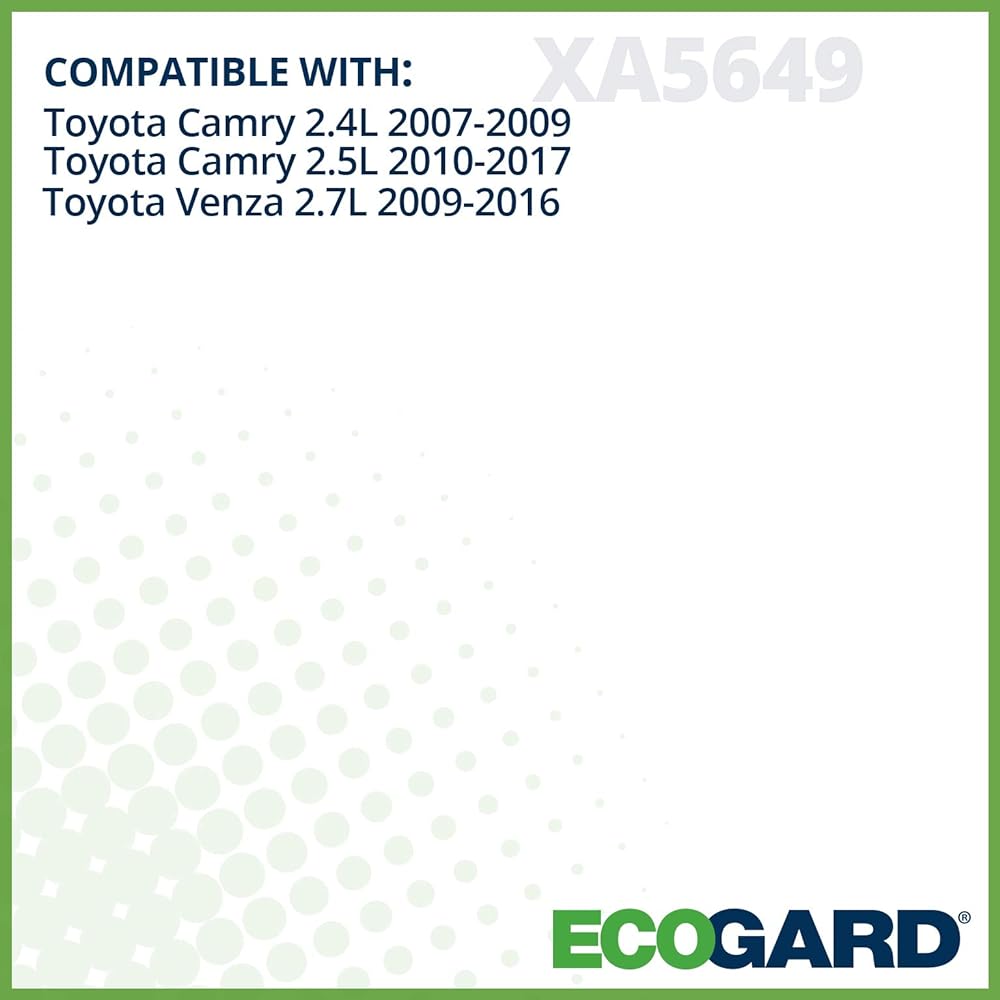ECOGARD XA5649 Premium Engine Air Filter Toyotakuri 2.5L 2010-2017, Camry 2.4L 2007-2009, Venza 2.7L 2009-2016