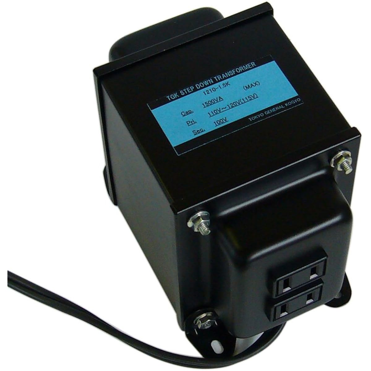 Transformer Workshop Made in Japan Transformer Step Down Transformer 1500W 110-120V→100V For America and Canada 1210-1.5K (For overseas stay)