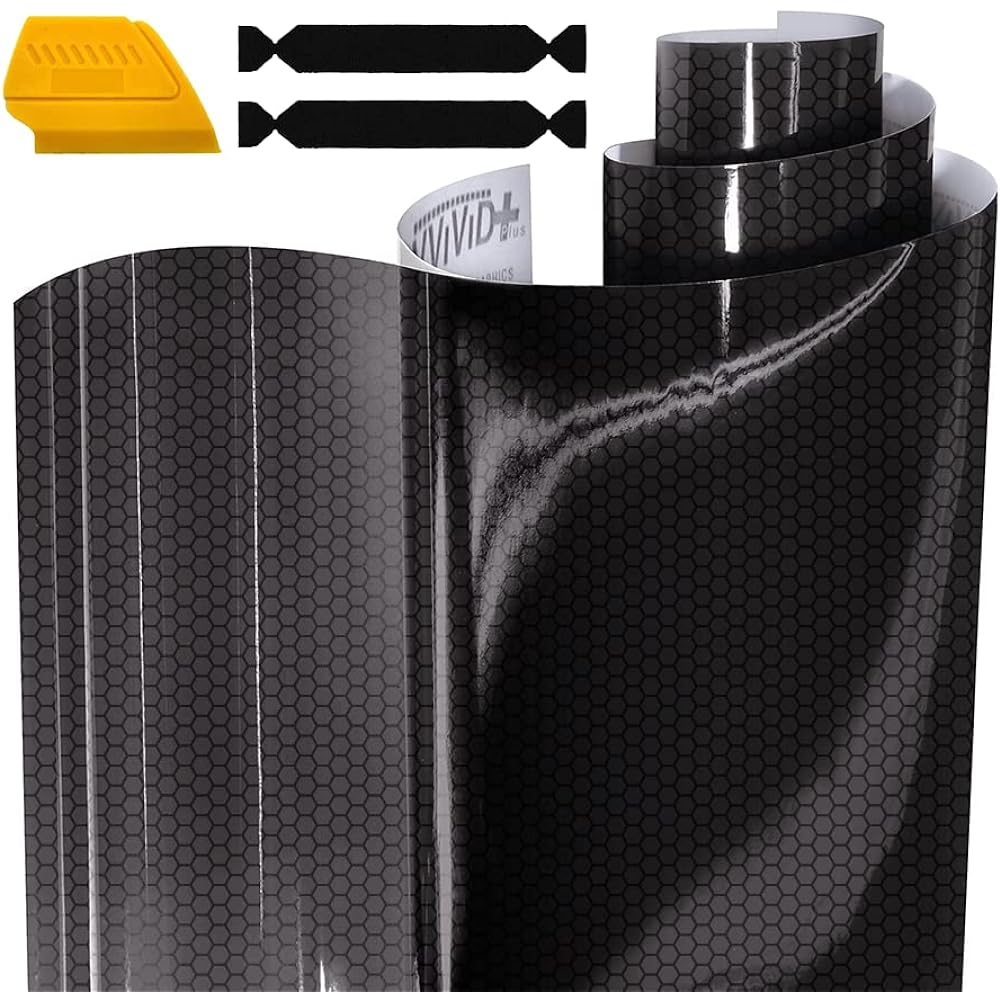 VVIVID Hex+ Dark Smoke High Glossy Air Tint Headlight 16 "X 60" (W/Toolkit) DRKSMKEHDLGHT