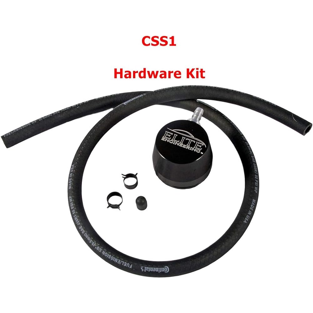 Elite Engineering Aluminum Clean side oil separator (CSS) Kit -GM LS V8 compatible -Black