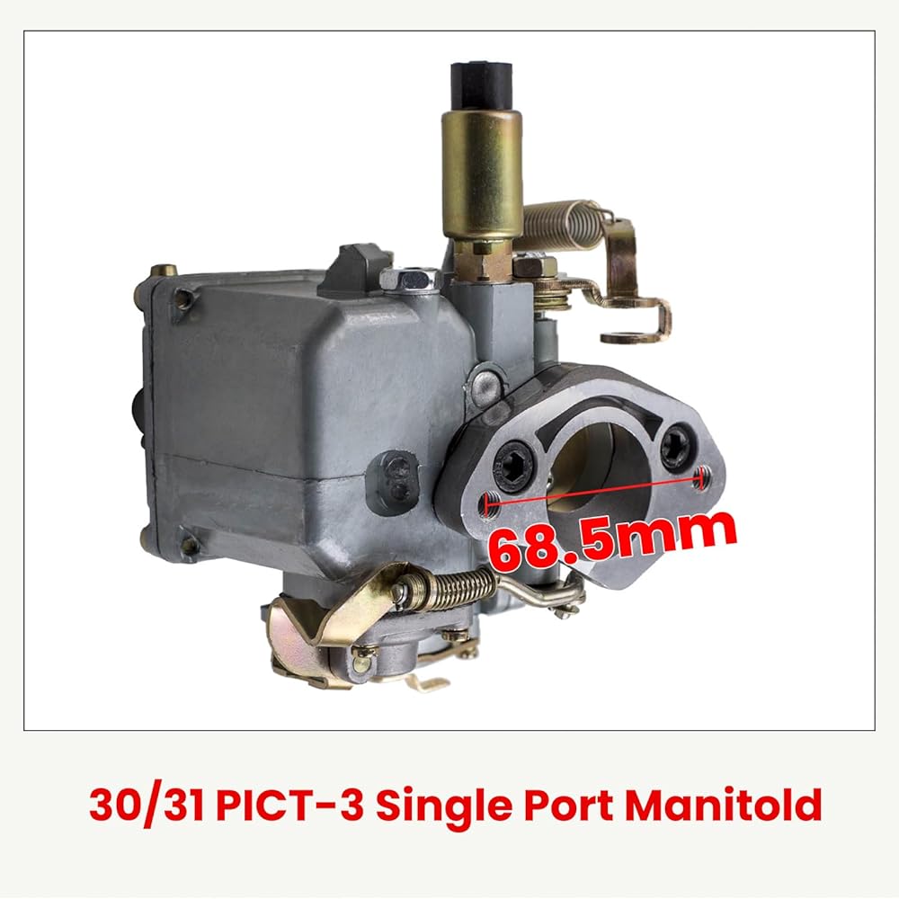 MAXPEEDINGRODS 30/31 PICT-3 Carburetor for VW BEETLE SUPER BEETLE 1975-1982, 113129029A Characterized Uketsu Redeolar Automatic Choke Single Port Manic Hold