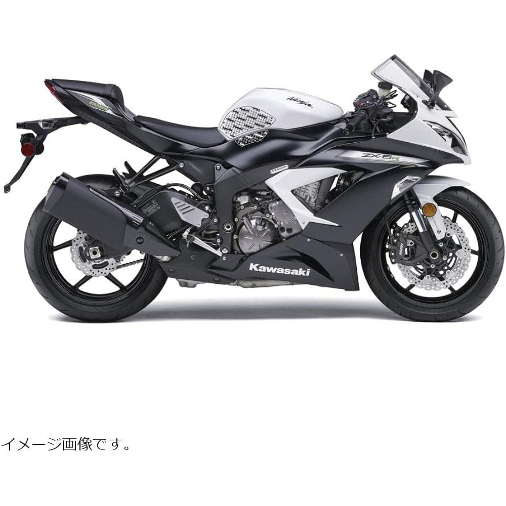 STOMPGRIP Traction Pad Tank Kit VOLCANO Black ZX-6R/RR(09-10) 55-3009B
